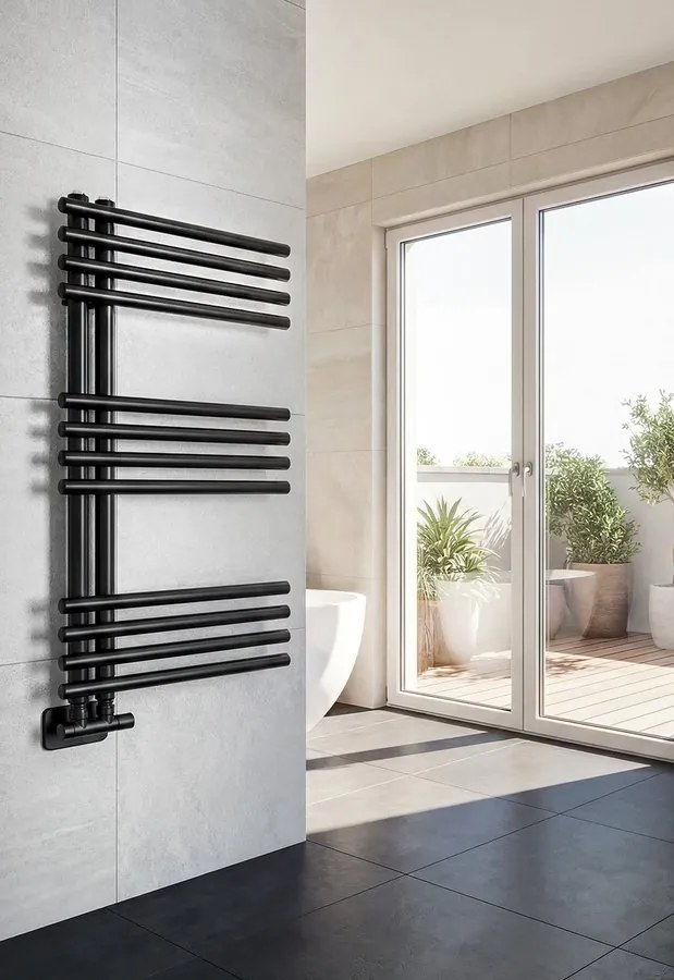 Sapho Sapho, NYMPHA vykurovacie teleso 500x800mm, čierná mat, LLN80B