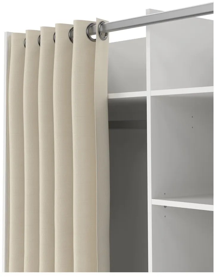 Bielo-béžová šatníková skriňa 100x160 cm Kit – Tvilum
