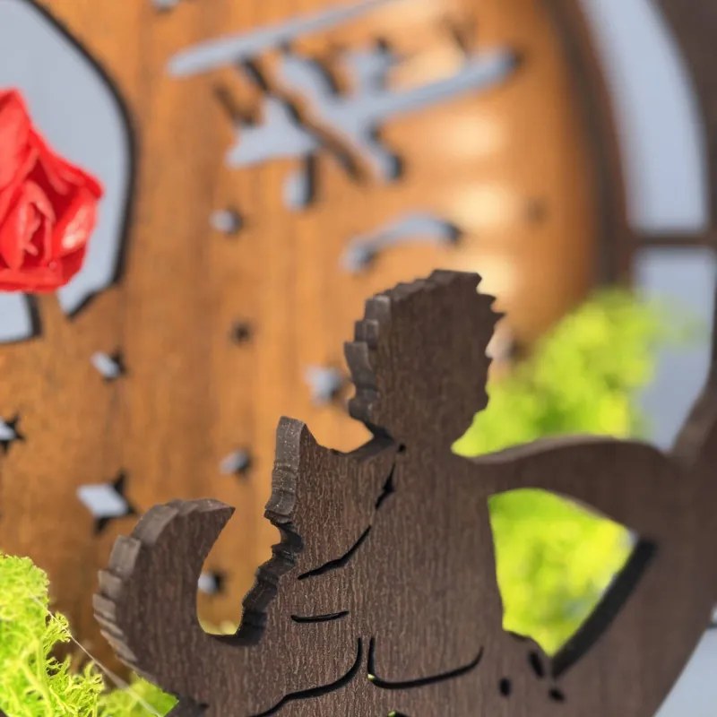 Stmievateľná LED stolová lampa s motívom Malého princa | Sentop LED0575-WENGE