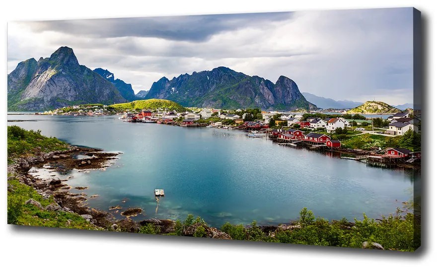 Moderný fotoobraz canvas na ráme Lofoty v Nórsku pl-oc-100x50-f-151856257
