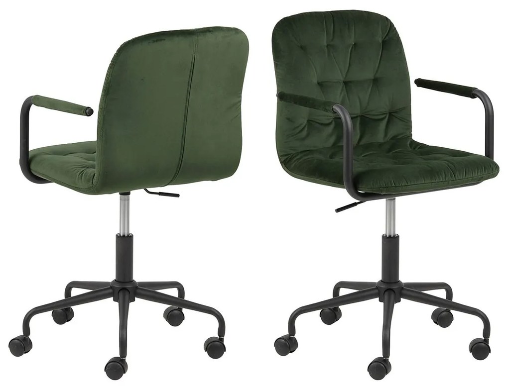 ACTONA Kancelárska stolička Wendy − zelená 83,5 × 51,5 × 54,5 cm