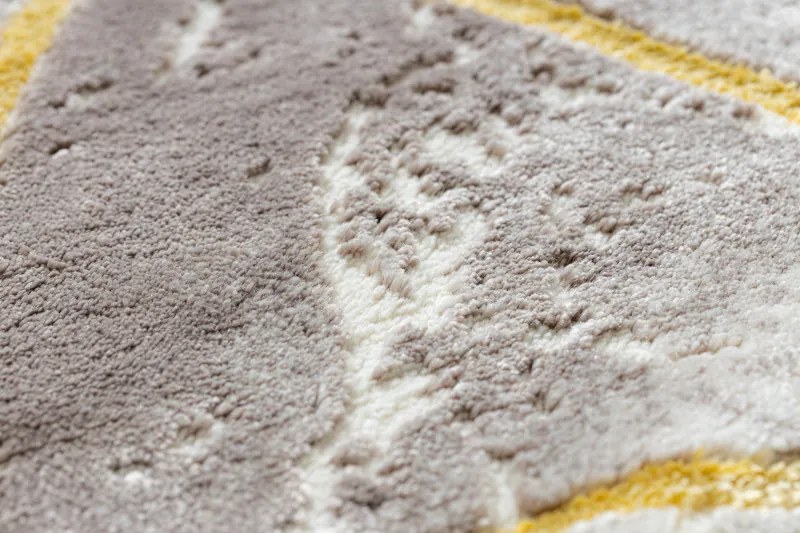 Dywany Łuszczów, Kusový koberec Core 1818 Geometric ivory/gold, 160x220, šedá, chodba / predsieň