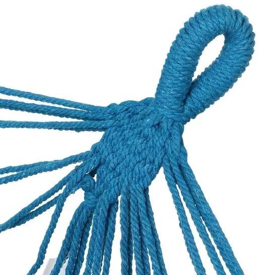 InternetovaZahrada - Hojdacia sieť so strapcami - modrá