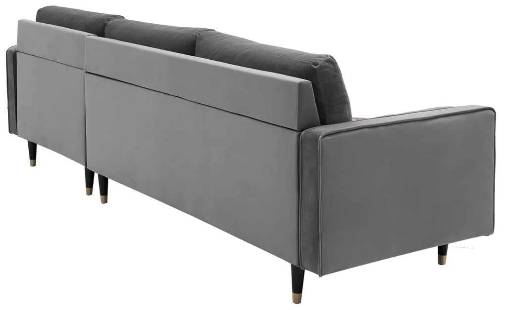 Rohová sedačka Cosy Velvet II sivý zamat