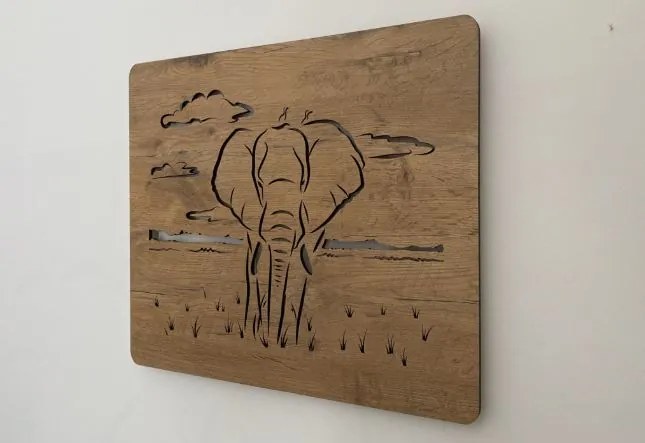 Led obraz Slon na batériu