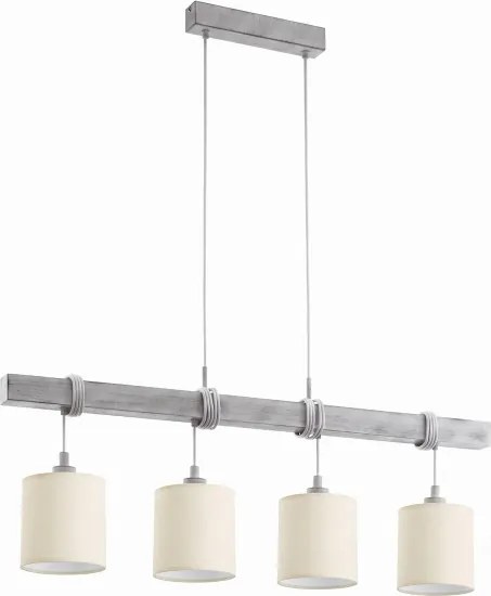 BRILAGI - LED luster na lanku NUBILA 4xE27/60W/230V sivá/krémová