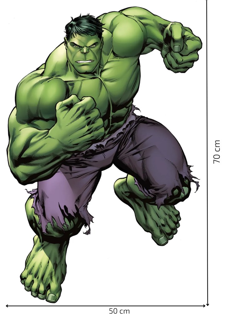 Samolepka na stenu "Hulk" 50x70cm