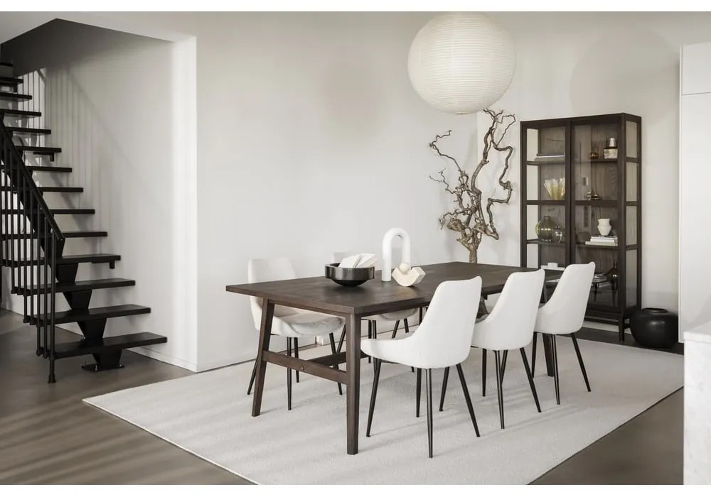 Hnedá vitrína v dekore duba s posuvnými dverami 100x203 cm Hazelton – Rowico