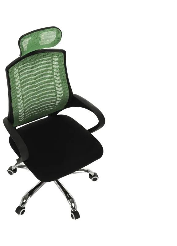 Kondela Kancelárske kreslo, IMELA TYP 1, zelená-čierna-chróm