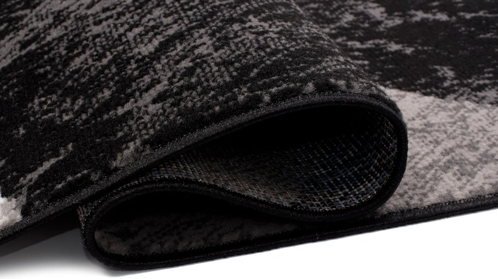 TA Koberec K855E BLACK CHEAP PP EYM Sivý Obdĺžnikový Rozmer: 80x150 cm
