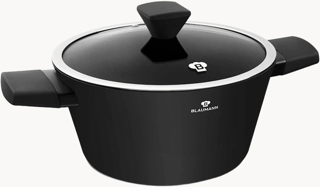 Nepriľnavý hrniec's pokrievkou Matte Black