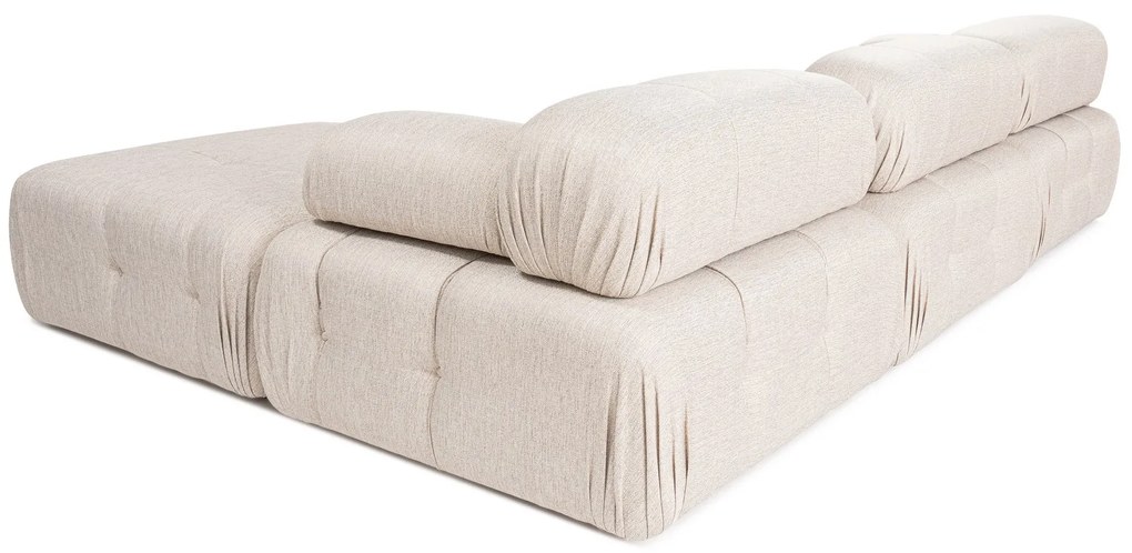 Doblo 3-sedačka s taštičkou ( L1-O1-1R-Pouffe) - svetlohnedá