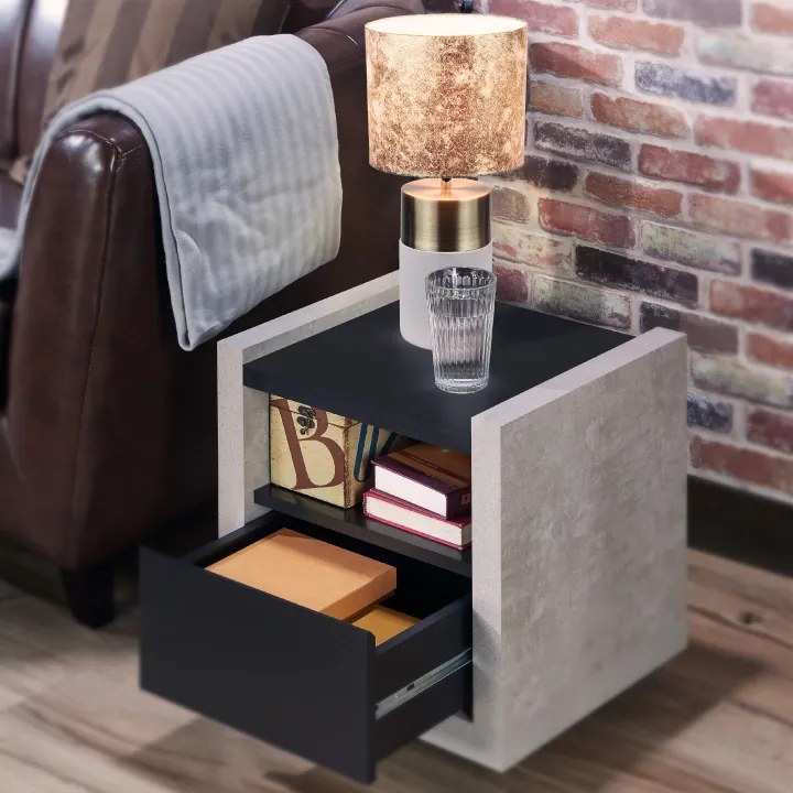 Stolná lampa Qenny Typ 18 - hnedá / svetlosivá