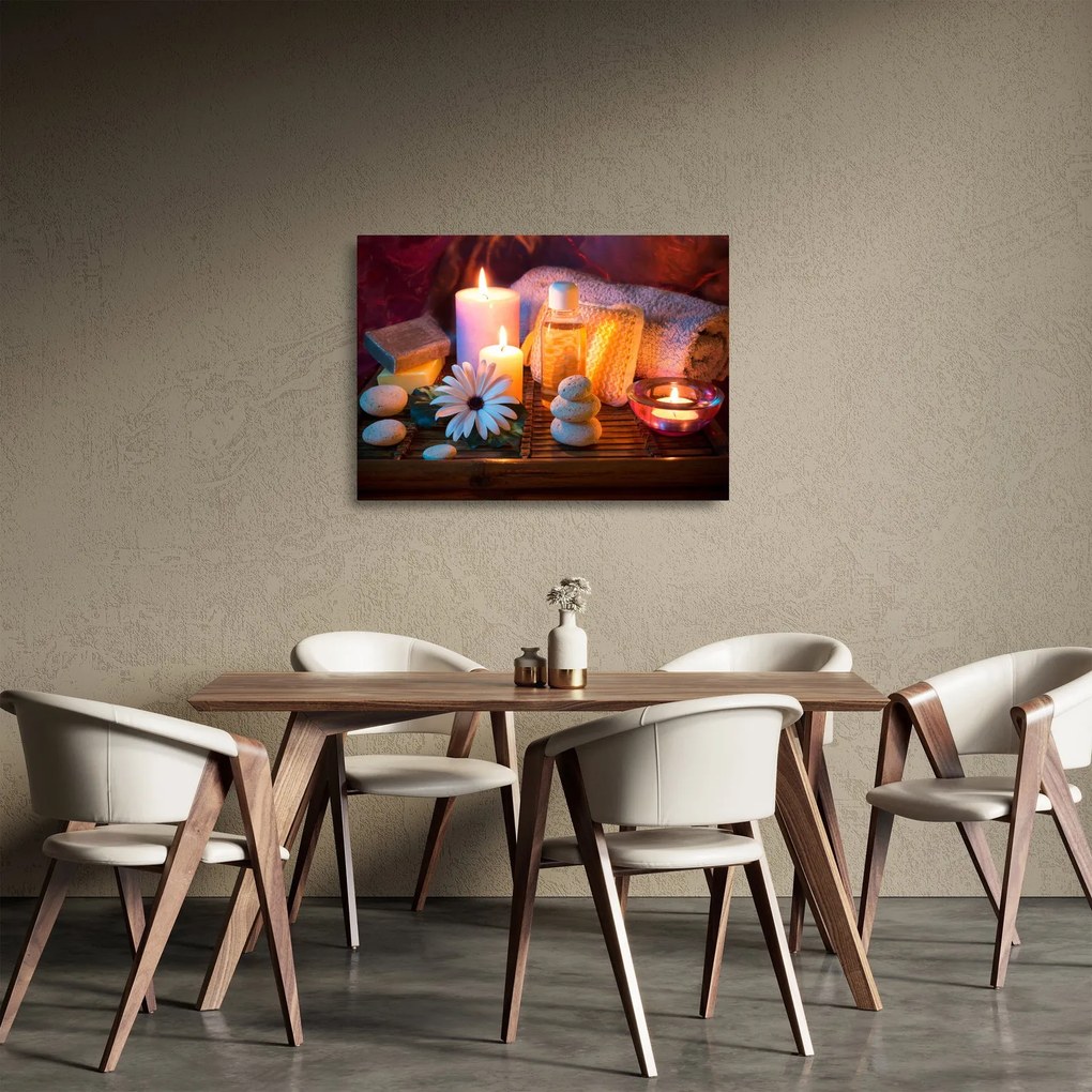 Sklenený obraz - Chvíľka odpočinku (70x50 cm)