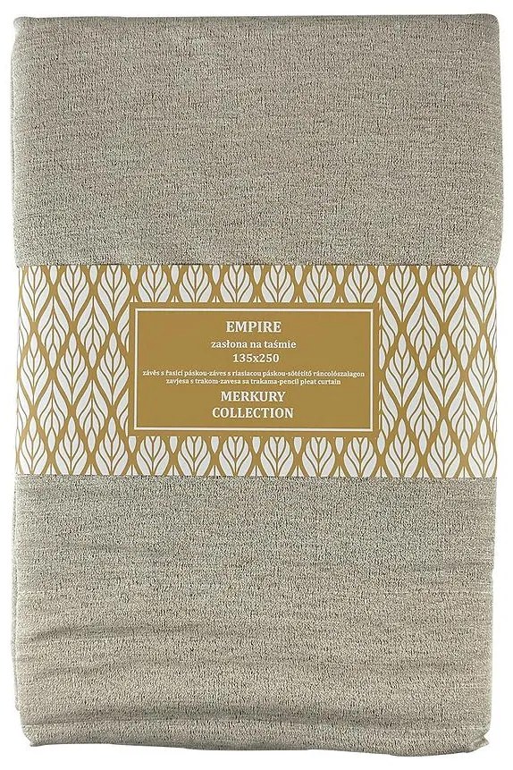 Záves na páske Empire 135x250 béžová Merkury Home