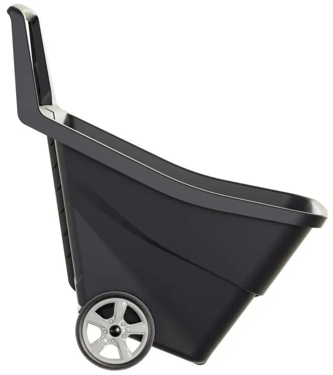 Záhradný vozík, 95 l, čierna