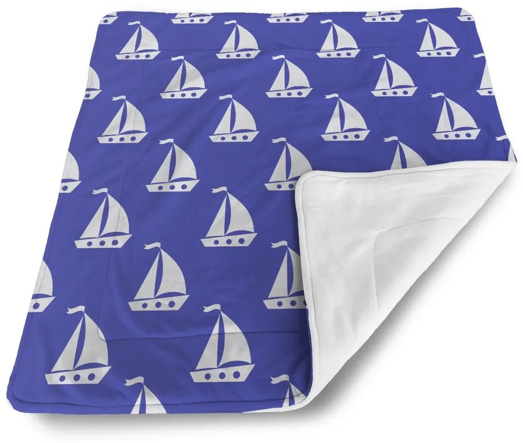 Sablio Deka pre bábätko Biele lode - 90x120 cm