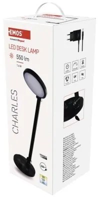 LED stolová lampa CHARLES čierna