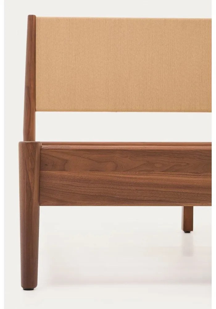 Tmavohnedá dvojlôžková posteľ s roštom 160x200 cm Elan – Kave Home