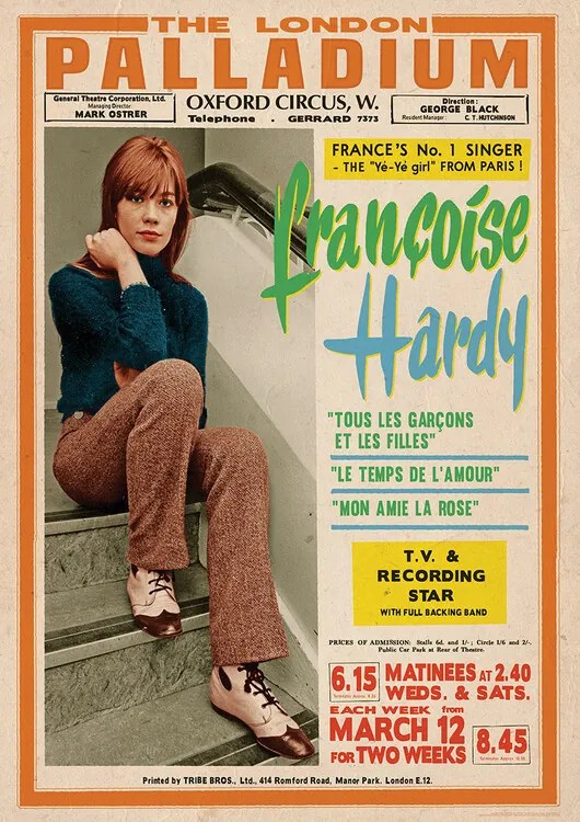 Plagát, Obraz - Francoise Hardy - Live at London, (59.4 x 84.1 cm)