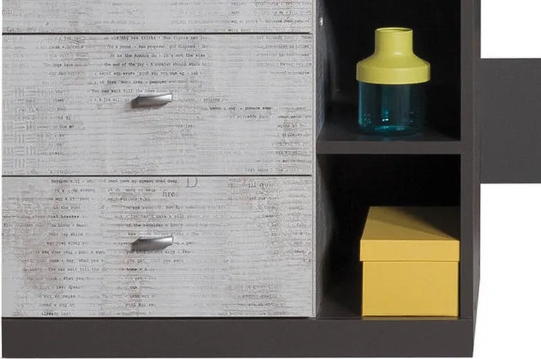 Písací stôl Tablo, šedá/enigma