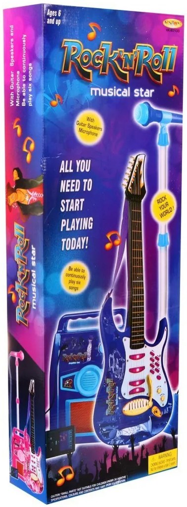 RAMIZ Detská elektrická gitara - ružová