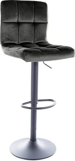 SI C105 Sametová barová stolička