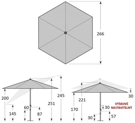 Doppler EXPERT 280 cm - slnečník s automatickým naklápaním kľučkou - 2. akosť (S270)