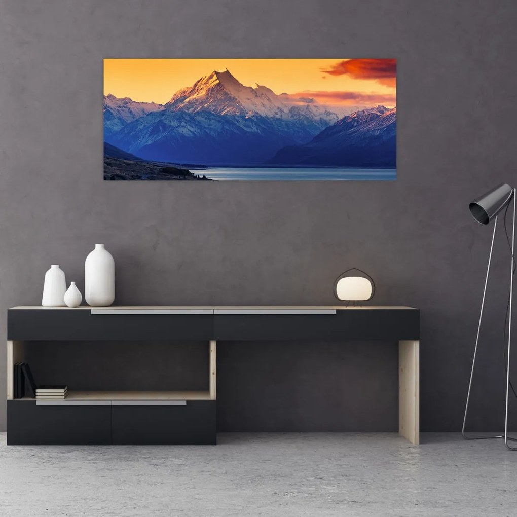 Obraz - Jazero Pukaki (120x50 cm)