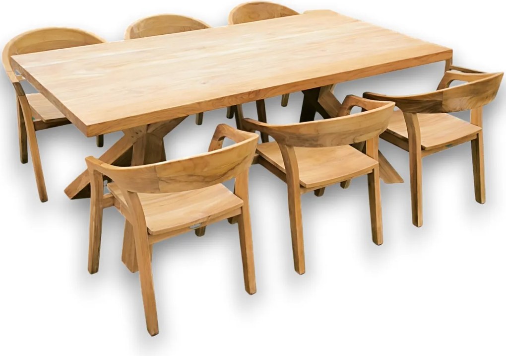 Stôl z nového TEAKU + ISABELLA set kresiel