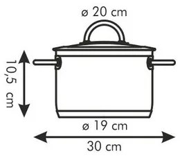 TESCOMA kastról VISION s pokrievkou ø20 cm, 3.0 l