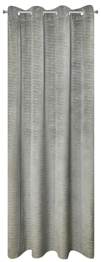 ZATEMŇOVACÍ ZÁVES NA KRÚŽKOCH ALUVIA 140X250 CM SIVÁ