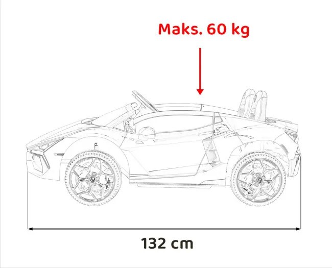 Elektrické autíčko Lamborghini Revuelto XL červené