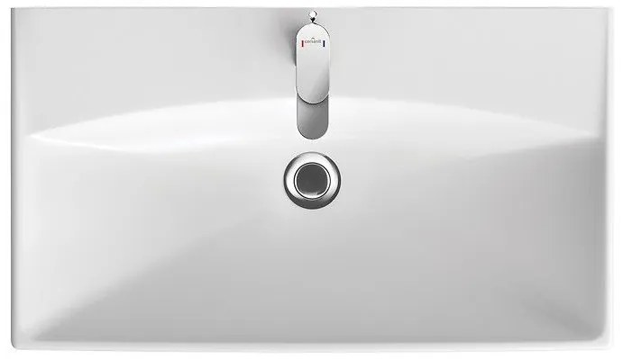 Cersanit City, skrinkové umývadlo 80x46 cm, biela, K35-061