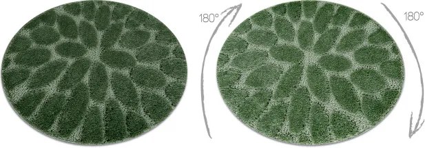 Kúpeľňový koberček SUPREME STONES kamienky, zelený kruh