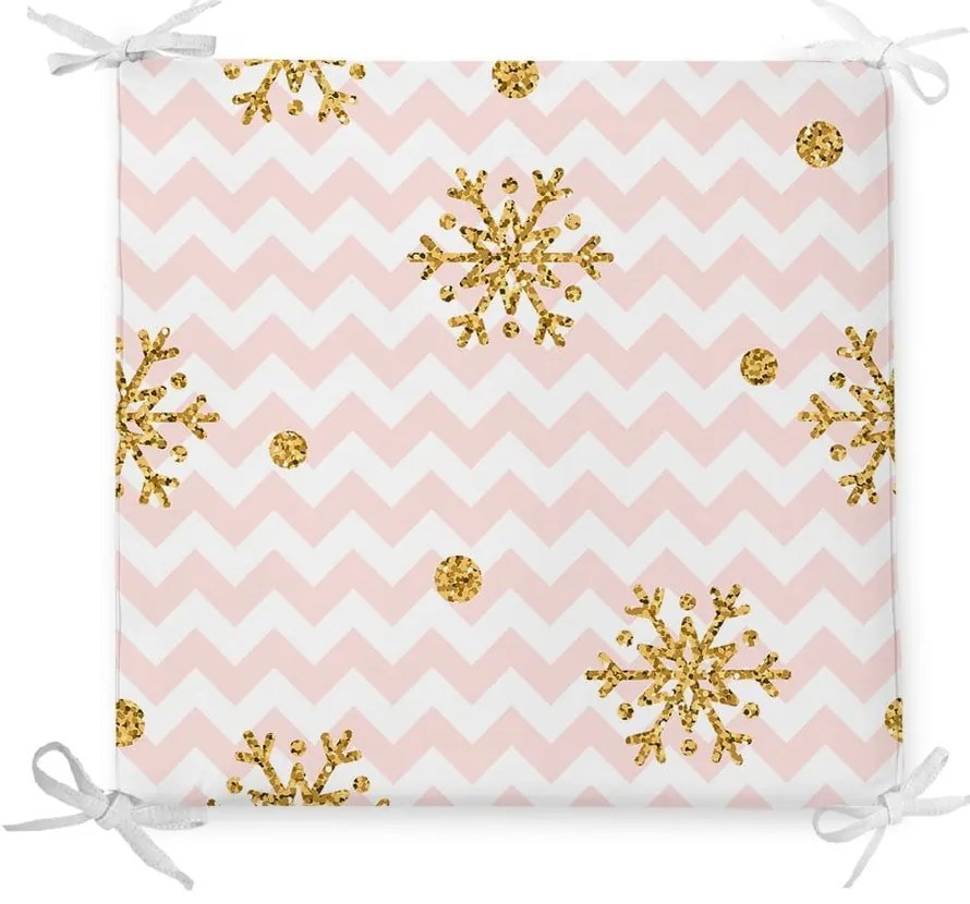 Vianočný sedák s prímesou bavlny Minimalist Cushion Covers Pastel Stripes, 42 x 42 cm