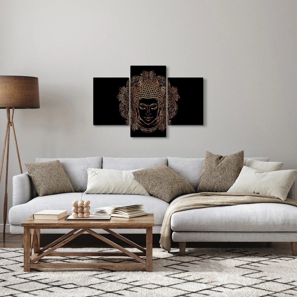 Obraz zlatého Budhu (90x60 cm)