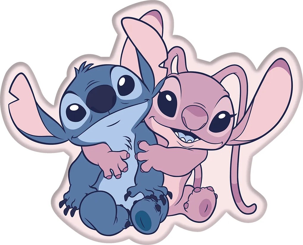 Jerry Fabrics Tvarovaný vankúšik - Lilo and Stitch "Hug"