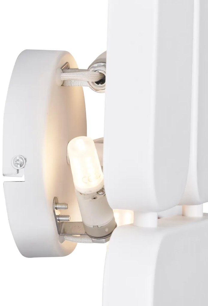 Dizajnové nástenné svietidlo biele 3-svetlá - Planes