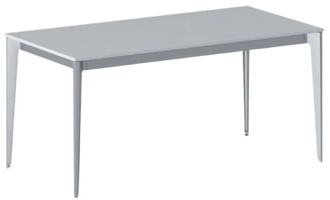 Kancelársky stôl PRIMO ACTION, sivostrieborná podnož, 1600 x 800 mm, sivá