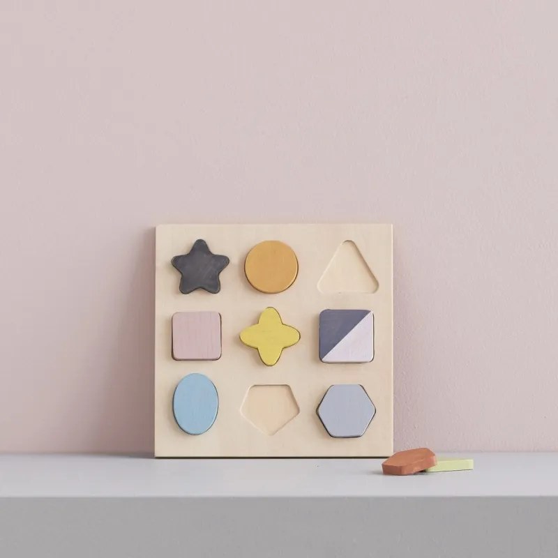 Kids Concept Drevené puzzle geometrické tvary