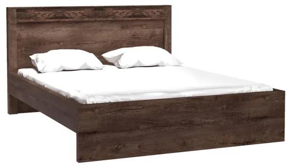 Manželská posteľ s roštom CHALAPATA 160x200 - tmavý jaseň