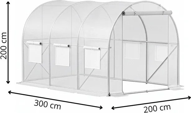 SPRINGOS Náhradná fólia na fóliovník 3 × 2 × 2 m UV-4 140 g/m² – GT0010F