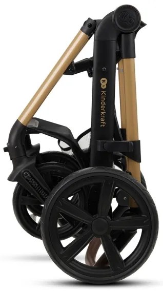 KINDERKRAFT - Kombinovaný kočík 3v1 MOOV 2 Pure black + autosedačka MINK PRO