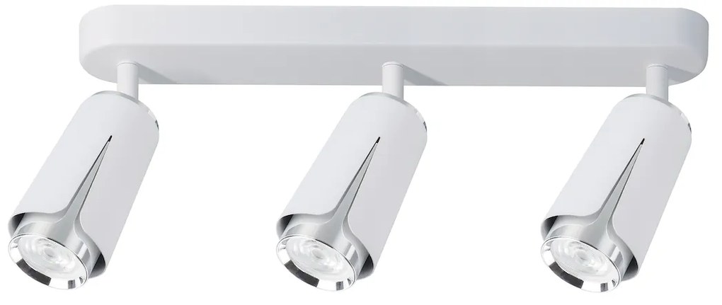 Bodové svietidlo Flower, 3x biele/chrómové kovové tienidlo, w