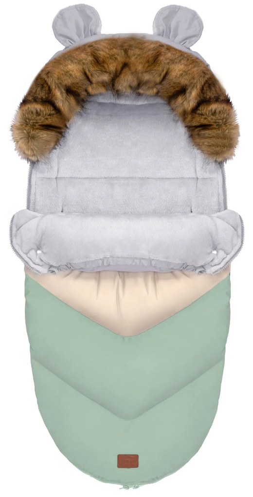 Tutumi Teddy PRO-V, detský spací vak 90x50 cm, pastelová zelená, NAZ-12310