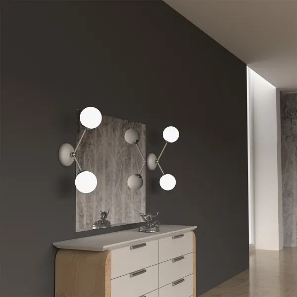 Nástenné svietidlo JOY 2xE14/40W/230V biela/lesklý chróm