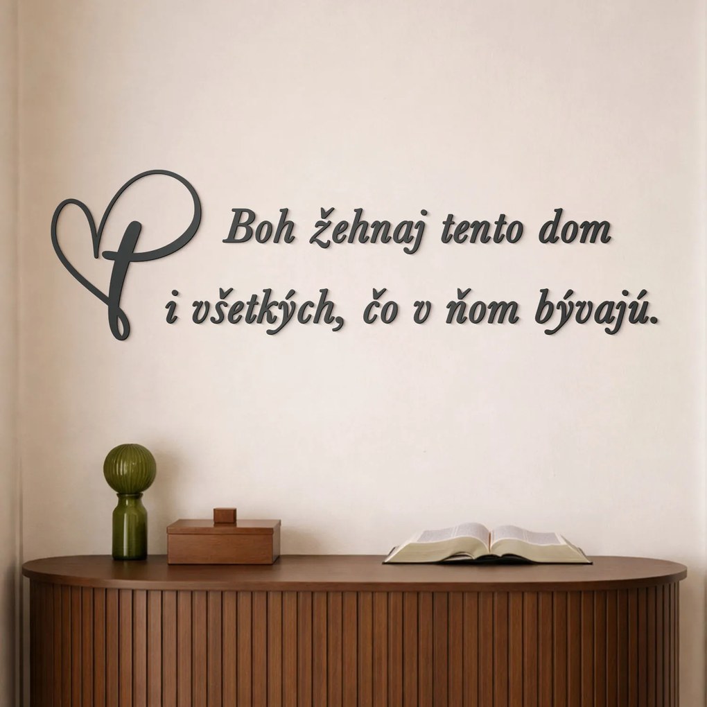 DUBLEZ | Drevený citát na stenu - Boh žehnaj