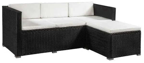 InternetovaZahrada - Záhradný ratanový set Punta Cana L čierny