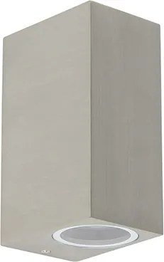 Moderná nástenná lampa hliníková 2-žiarovková IP44 - Baleno